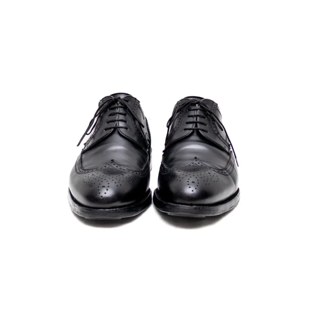 Men's Berwick 1707 Black Leather Brogue Oxford Shoes  Size 10 UK‎ / US 11